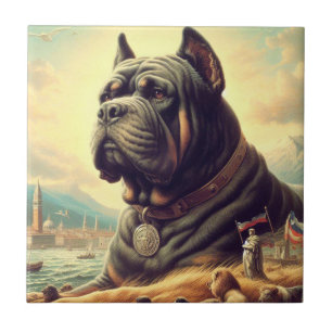 Retro Cane Corso Painting Tile