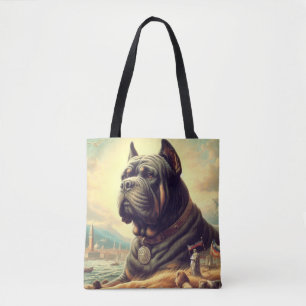 Retro Cane Corso Painting Tote Bag