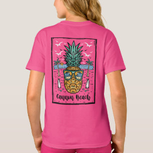 Retro Cannon Beach both sides artwork. T-Shirt