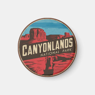 Retro Canyonlands National Park Travel Emblem Magnet