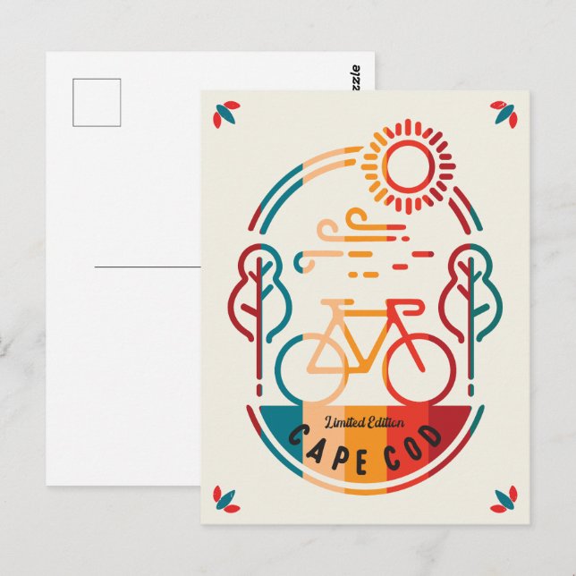 Retro Cape Cod Bike Trail Postcard (Front/Back)
