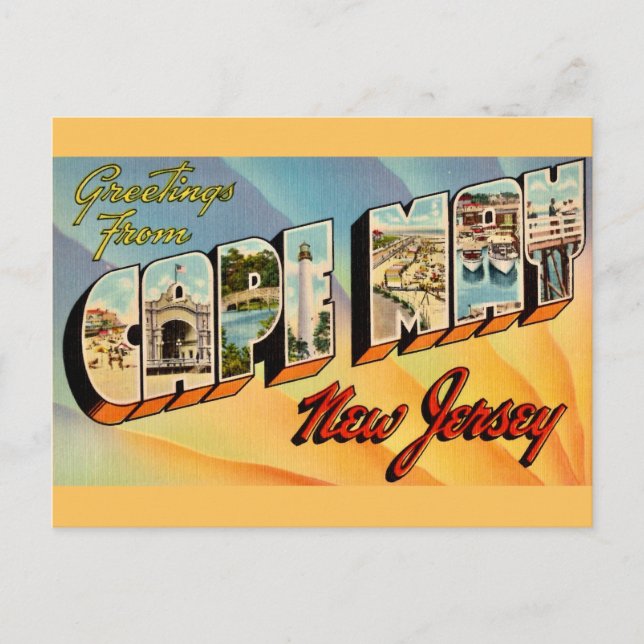 Retro Cape May NJ Postcard (Front)