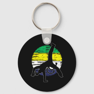 Retro Capoeira - Martial Arts Lover Kickboxing Dan Key Ring