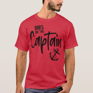 Retro Captain Wife Dibs On The Captain Funny FIshi T-Shirt