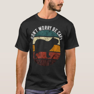 Retro Capybara Don t Worry Rodent Animal Capybara T-Shirt