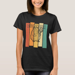 Retro Capybara Shuttle - Vintage Badminton Badminb T-Shirt