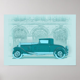 Retro Car Artwork  Poster