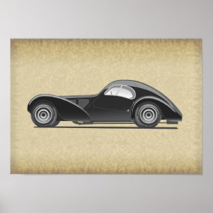 Retro Car Artwork Poster