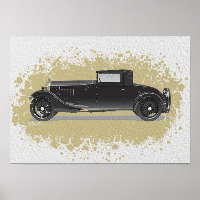 Retro Car Artwork Poster (Front)