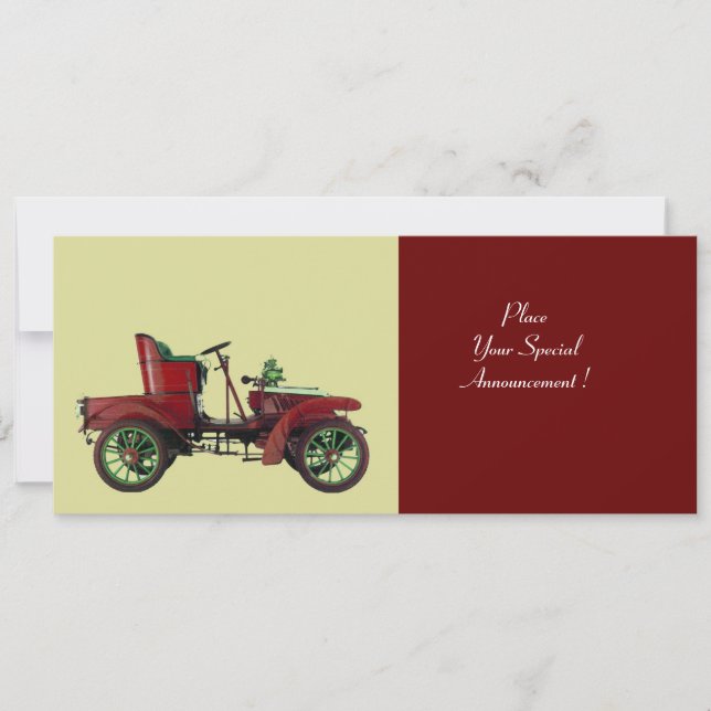 RETRO CAR , AUTO RESTORATION ,black Announcement (Front)