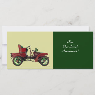 RETRO CAR , AUTO RESTORATION ,green Announcement