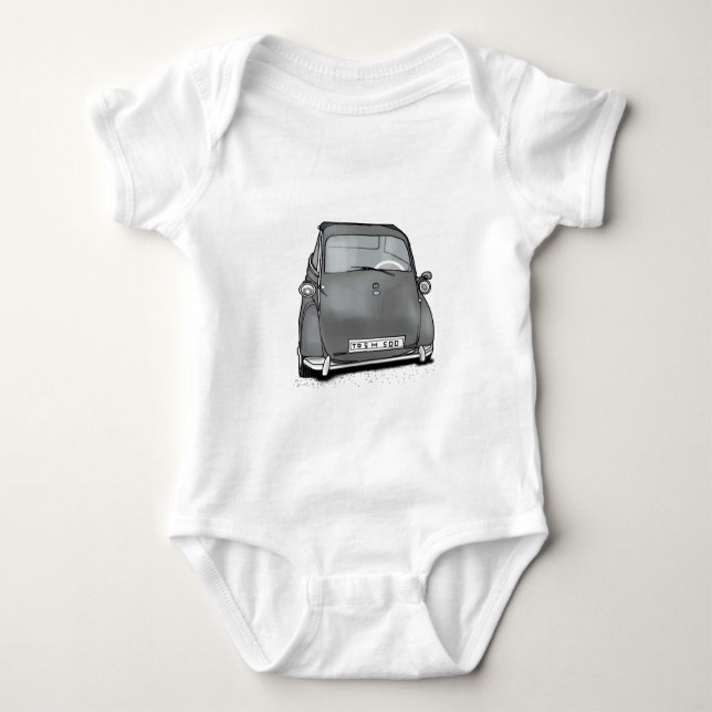 retro car baby bodysuit (Front)