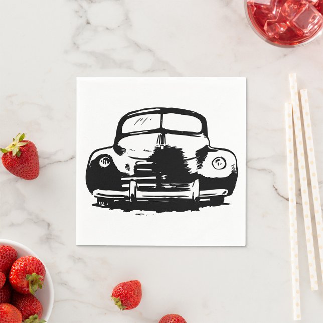 Retro Car Paper Napkins (Creator Uploaded)