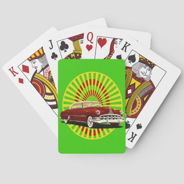 Retro Car Playing Cards (Back)