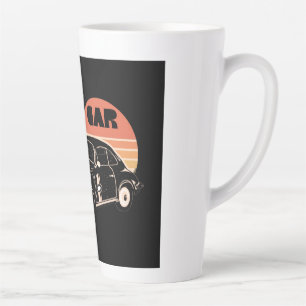 Retro car vintage sunset Graphic T-shirt Latte Mug