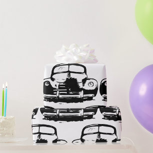 Retro Car Wrapping Paper