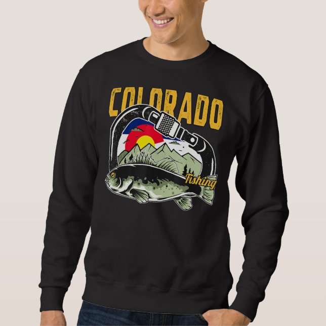 Retro Carabiner Colorado Fishing Sweatshirt (Front)