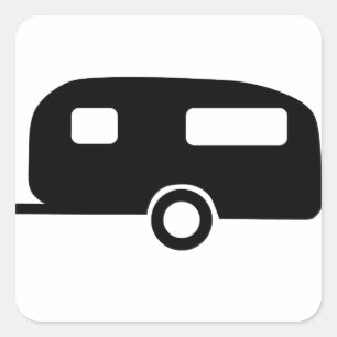 Retro Caravan Square Sticker