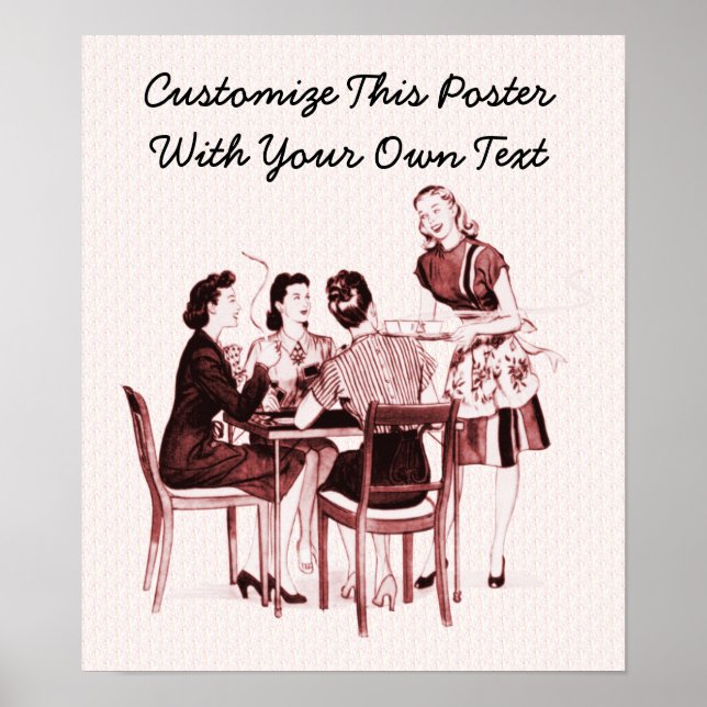 Retro Cards and Coffee Poster (Front)