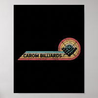 Retro Carom Billiards Vintage Player Film Strip