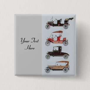 RETRO CARS 2- Auto repair automotive ,grey 15 Cm Square Badge