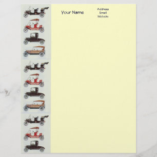 RETRO CARS 2 AUTO RESTORATION grey red black Letterhead Design