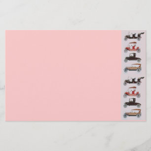 RETRO CARS 2 ,AUTO RESTORATION grey red brown pink Stationery