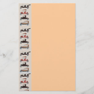 RETRO CARS 2  AUTO RESTORATION grey red pink Stationery