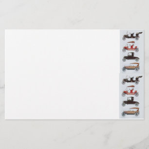 RETRO CARS 2 , AUTO RESTORATION grey red white Stationery