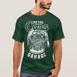 Retro Cars Garage Classic Old American Automobile  T-Shirt