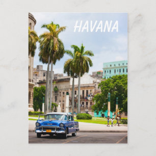 Retro cars on the Havana street Postcard