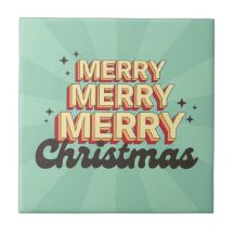 Retro cartoon design merry christmas text