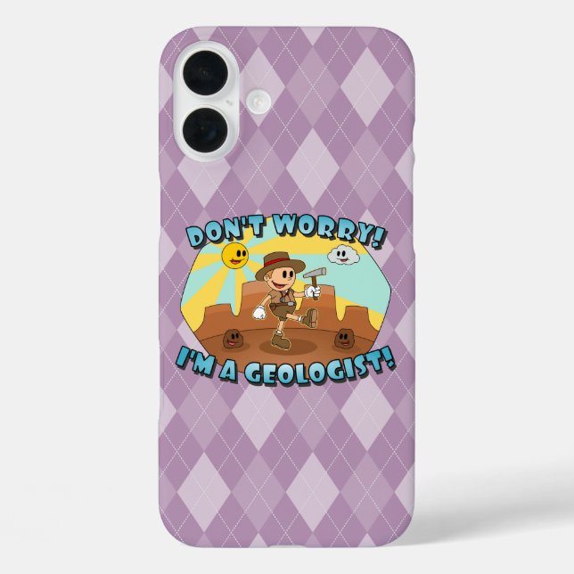 Retro Cartoon- Don't Worry; I'm a Geologist! Case-Mate iPhone Case (Back)
