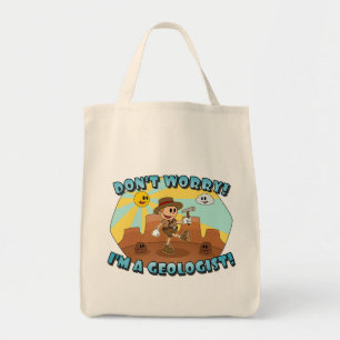 Retro Cartoon- Don't Worry; I'm a Geologist! Tote Bag