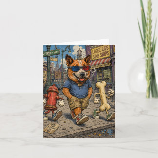 Retro Cartoon Greeting Card