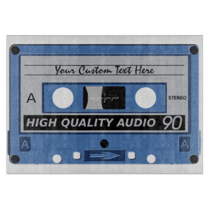 Retro Casette Tape custom cutting board
