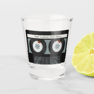 Retro Casette Tape custom text Shot Glass