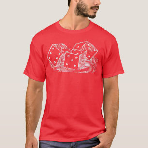 Retro Casino Dice Player Casino Game Night  T-Shirt