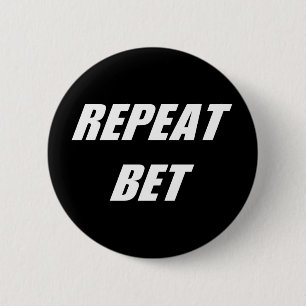 Retro Casino Slot Style Repeat Bet 6 Cm Round Badge