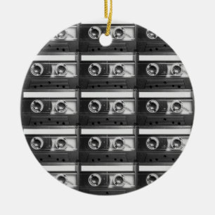 Retro Cassette Ceramic Tree Decoration