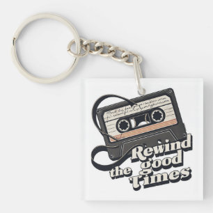 Retro Cassette Design for Nostalgia lovers Key Ring