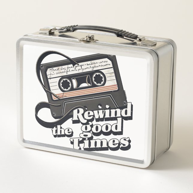 Retro Cassette Design for Nostalgia lovers Metal Lunch Box (Front)