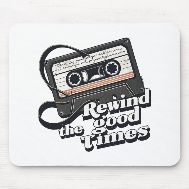 Retro Cassette Design for Nostalgia lovers Mouse Pad (Front)