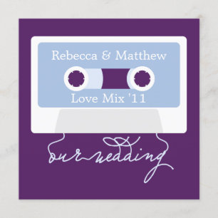 Retro Cassette Mixtape Wedding Invitation