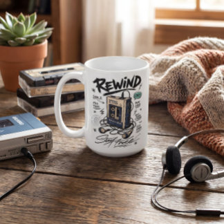 Retro Cassette Rewind Mixtape Music Nostalgia Coffee Mug