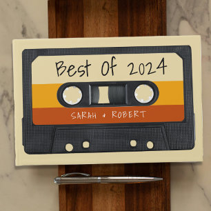 Retro Cassette Tape Best of Wedding Favour Guest Book