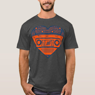 Retro Cassette Tape Heart Vintage 80s Music Lovers T-Shirt