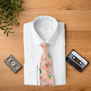 Retro Cassette Tape Love Songs Tie