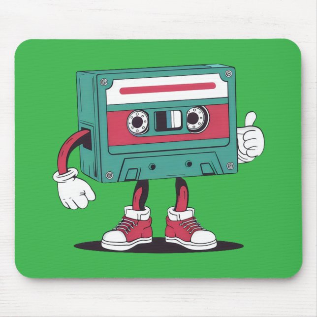 Retro cassette tape. mouse pad (Front)