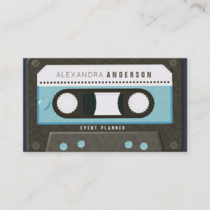 Retro Cassette Tape Music Blue Business Card